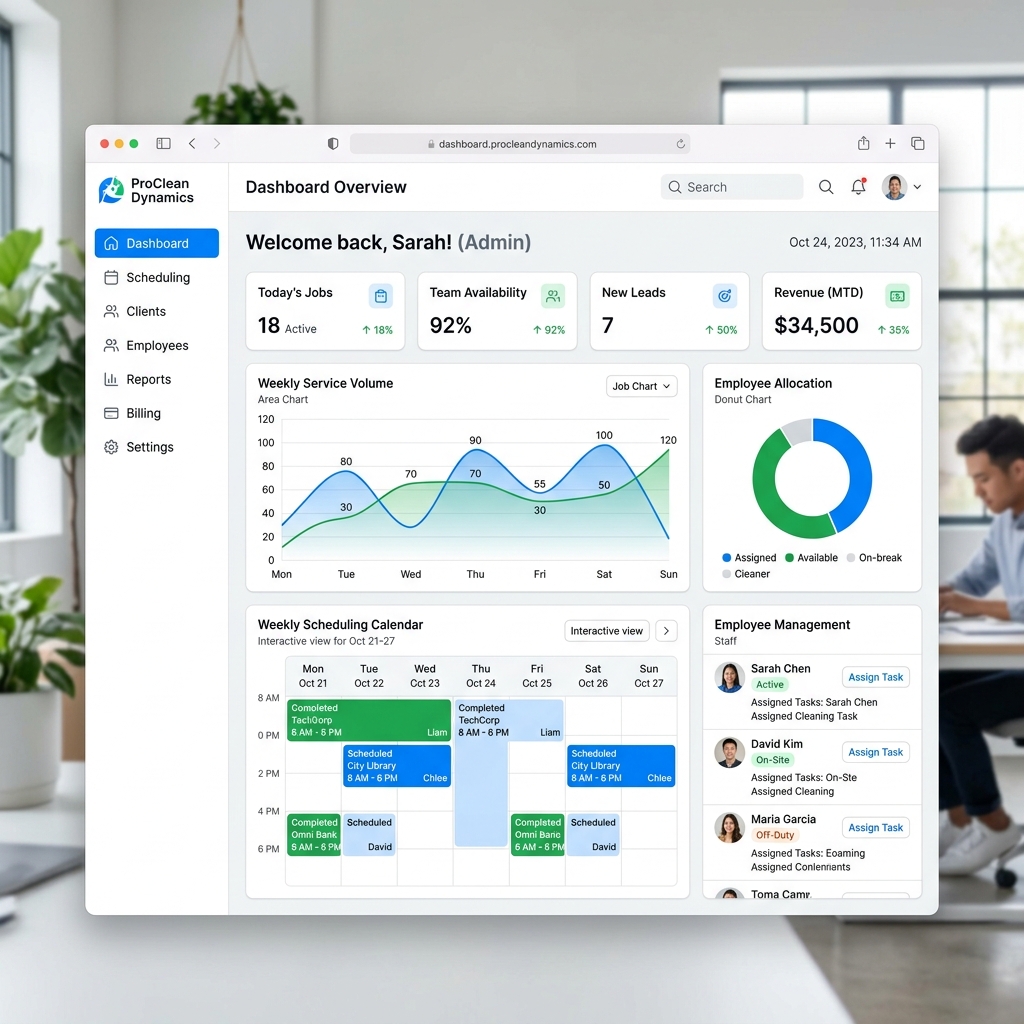 Cleaning Company Dashboard