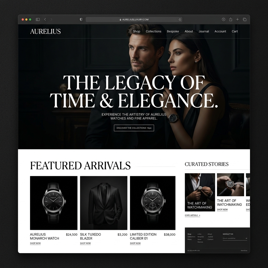 Luxury Fashion Website Mockup